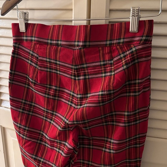 Tommy Hilfiger Red & Black Plaid Pull-On Mid-Rise Pants SZ 6 Holidays Office - Picture 7 of 8